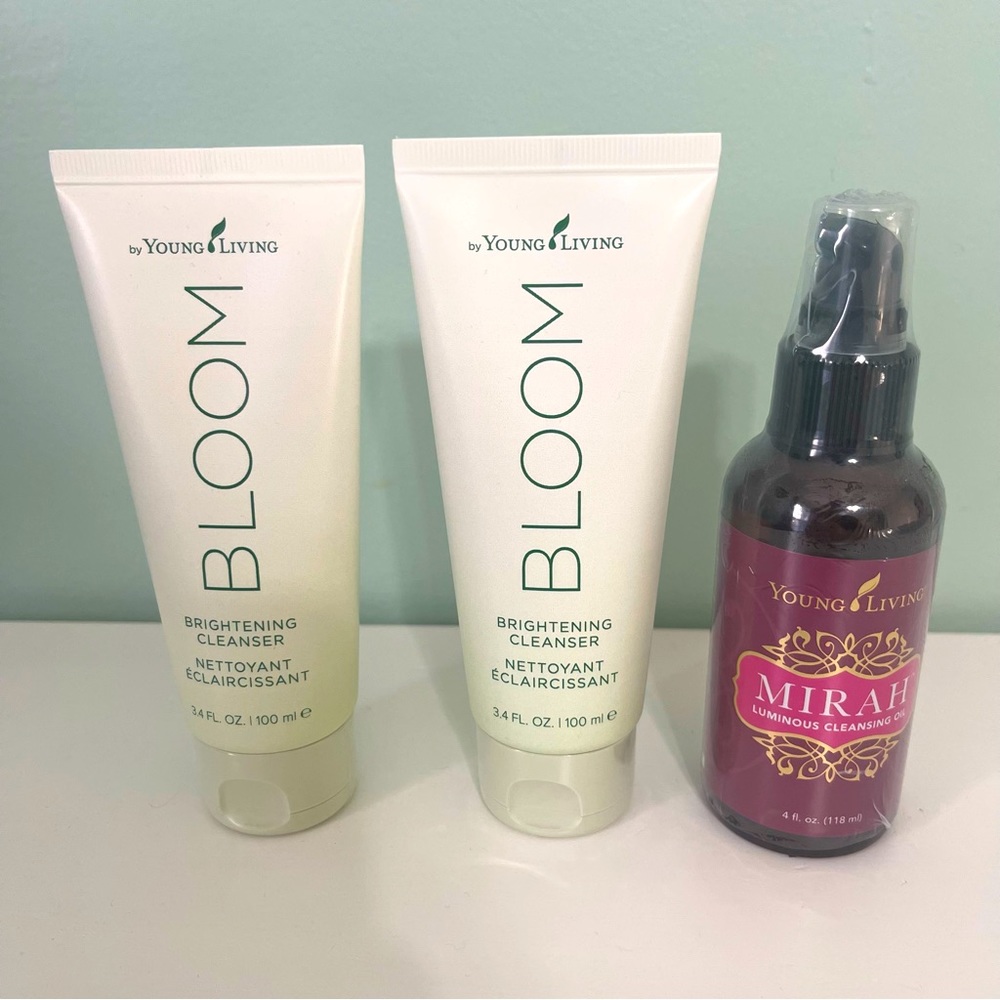 New / Sealed / Never Opened Young Living Bloom Facewash and Mirah Cleansing Oil